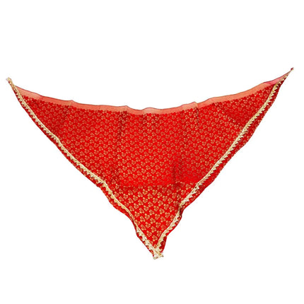 Festive Ethnic Bandana - Red and Gold Pattern