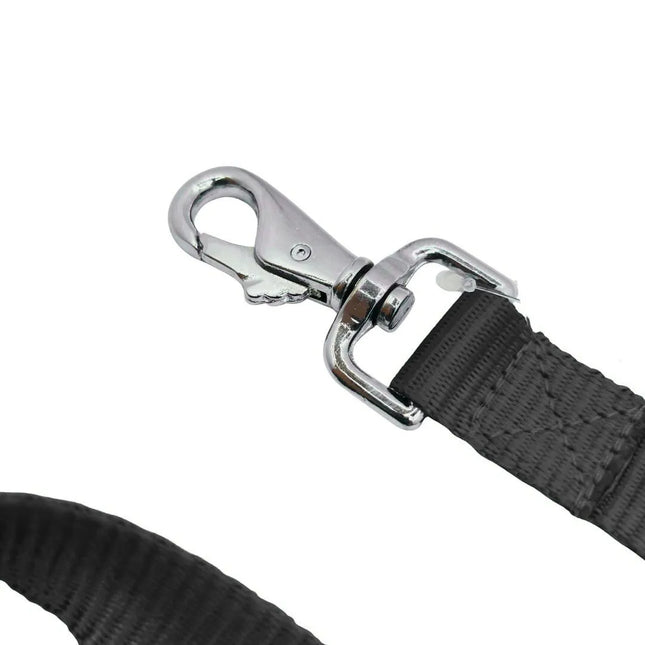 Heavy Duty Flat Dog Leash For Small to Large Dogs - 1 inch - Black