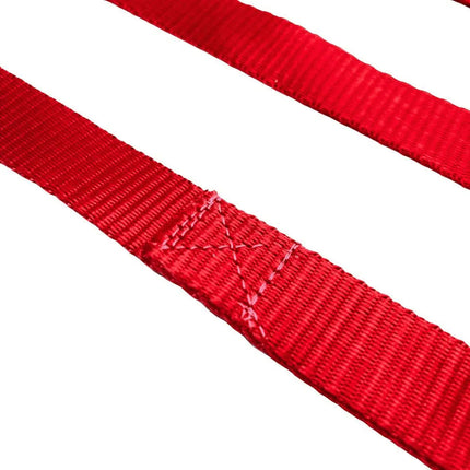 Heavy-Duty Flat Dog Leash for Small to Large Dogs - Red