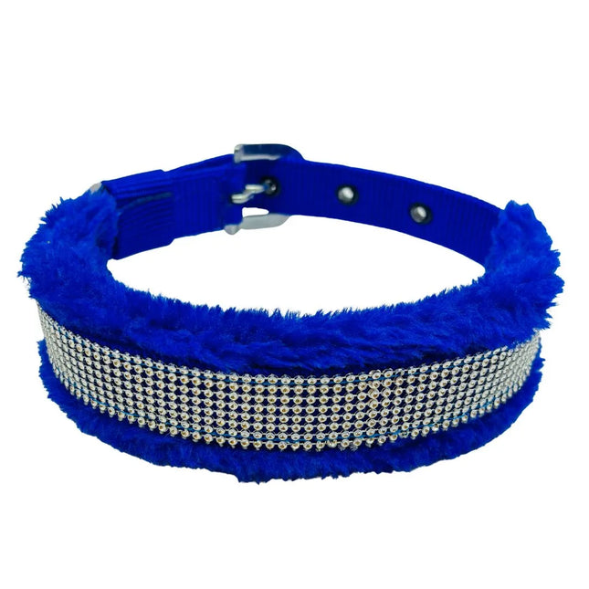 Fancy Fur Collar for Dogs - Blue