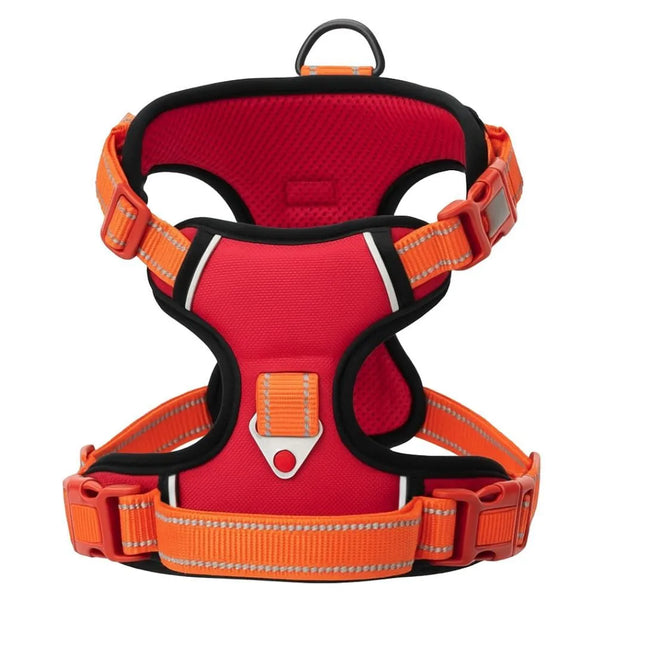 Premium Dog H-Harness - Red 