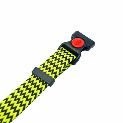 Thick woven nylon dog collar with locking buckle for active dogs