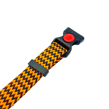 Thick woven nylon dog collar with locking buckle for active dogs