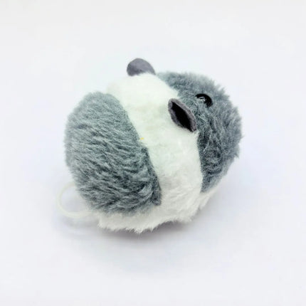 Fun Vibrating Mouse Cat Toy with Pull String - Grey