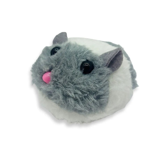 Fun Vibrating Mouse Cat Toy with Pull String - Grey