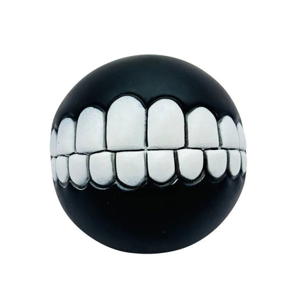 Mouth Design Squeaky Ball Dog Toy - Black