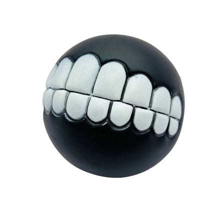 Mouth Design Squeaky Ball Dog Toy - Black