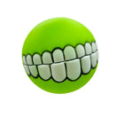 Mouth Design Squeaky Ball Dog Toy - Green