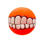 Mouth Design Squeaky Ball Dog Toy - Orange