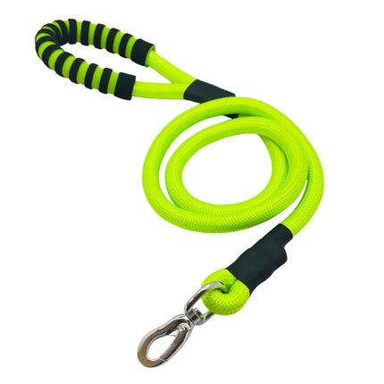 Neon Rope Dog Leash with Padded Handle