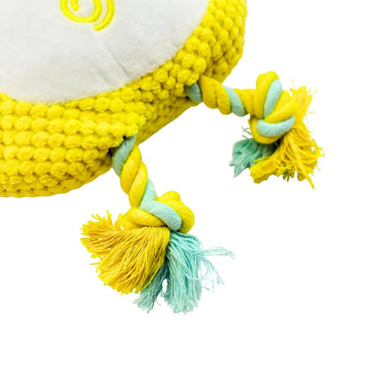 Colorful Owl Soft Plush & Rope Dog Toy