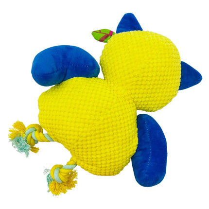 Colorful Owl Soft Plush & Rope Dog Toy