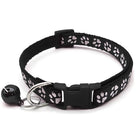 Fancy Black Paw Printed Puppy Collar Puppy and Cats