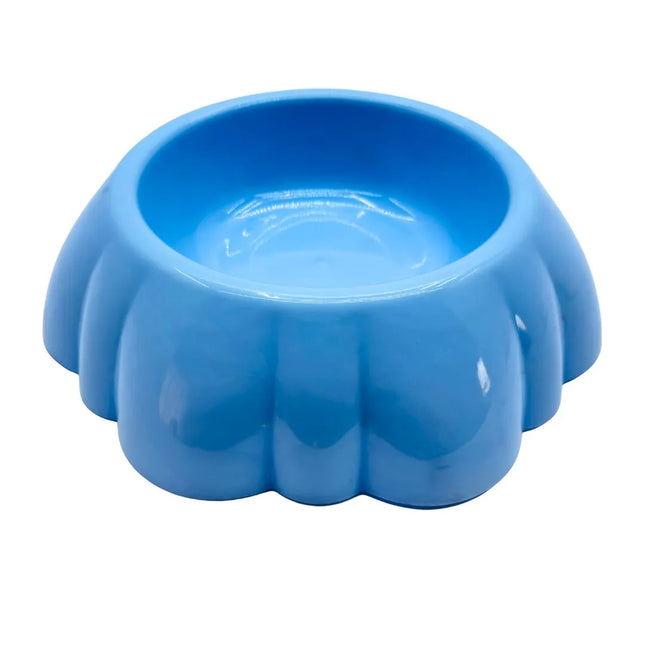 Fancy Design Blue Plastic Pet Feeding Bowl 