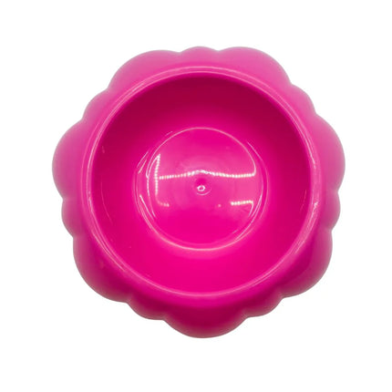 Fancy Design Pink Plastic Pet Feeding Bowl 