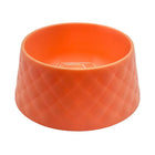 Pet Feeding Bowl Quilted Texture Orange