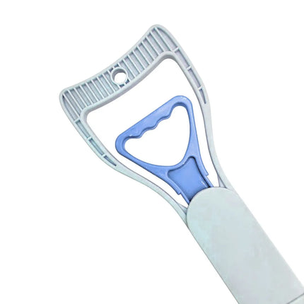 Long-Handled Foldable Poop Scooper - Light Blue