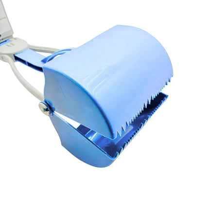 Long-Handled Foldable Poop Scooper - Light Blue