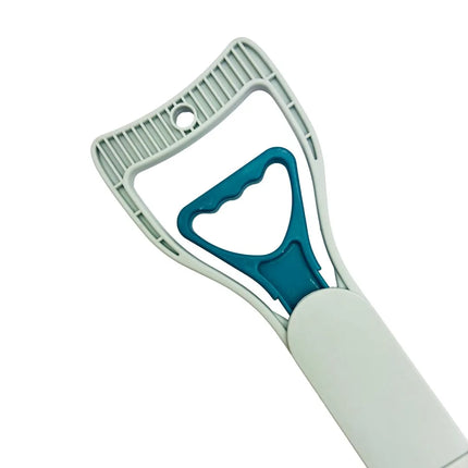 Long-Handled Foldable Poop Scooper - Turquoise