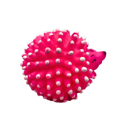 Spiky Pink Squeaky Porcupine Dog Toy