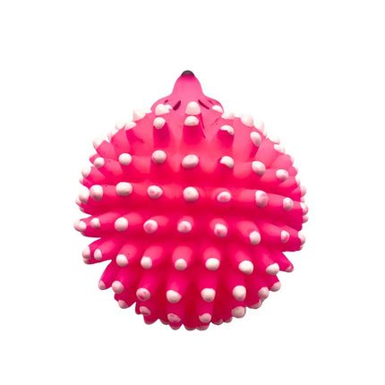 Spiky Pink Squeaky Porcupine Dog Toy