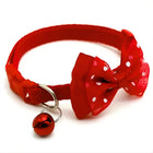 Fancy Red Dotted Bow Tie Collar Puppy and Cats