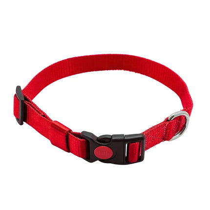 Heavy Duty Dog Collar with Buckle for Small to Medium Dogs- Red