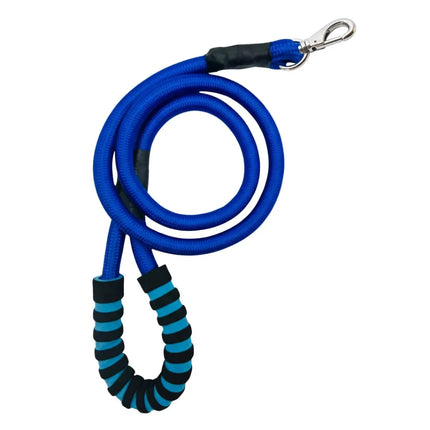 Blue Rope Dog Leash with Padded Handle - 18 mm