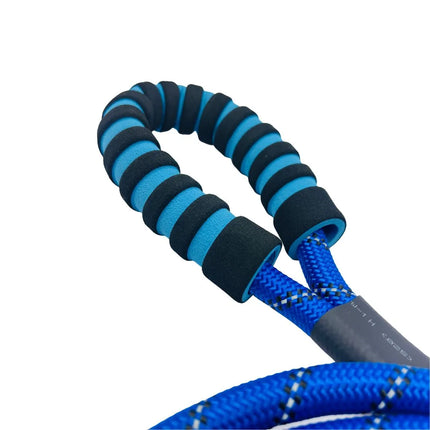 Reflective Blue Rope Dog Leash with Comfort Handle