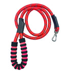 Reflective Red Rope Dog Leash with Comfort Handle