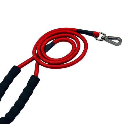 Red Rope Dog Leash with Padded Handle - 10 mm