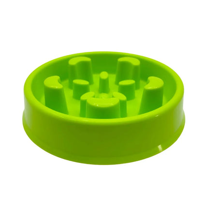Round Slow Feeder Dog Bowl - Bright Green