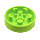 Round Slow Feeder Dog Bowl - Bright Green