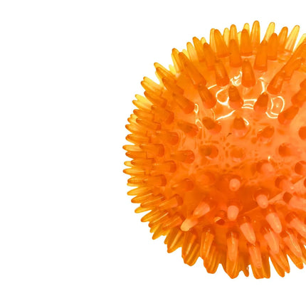 Spiky Orange Squeaky Dog Ball - Large