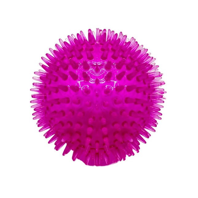 Spiky Pink Squeaky Dog Ball - Large