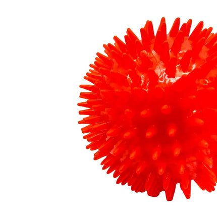 Spiky Red Squeaky Dog Ball - Large