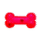 Flashing, Spiky Pink Squeaky Bone Dog Toy